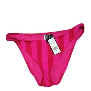 BCBG Pink Striped Swim Bikini Bottom